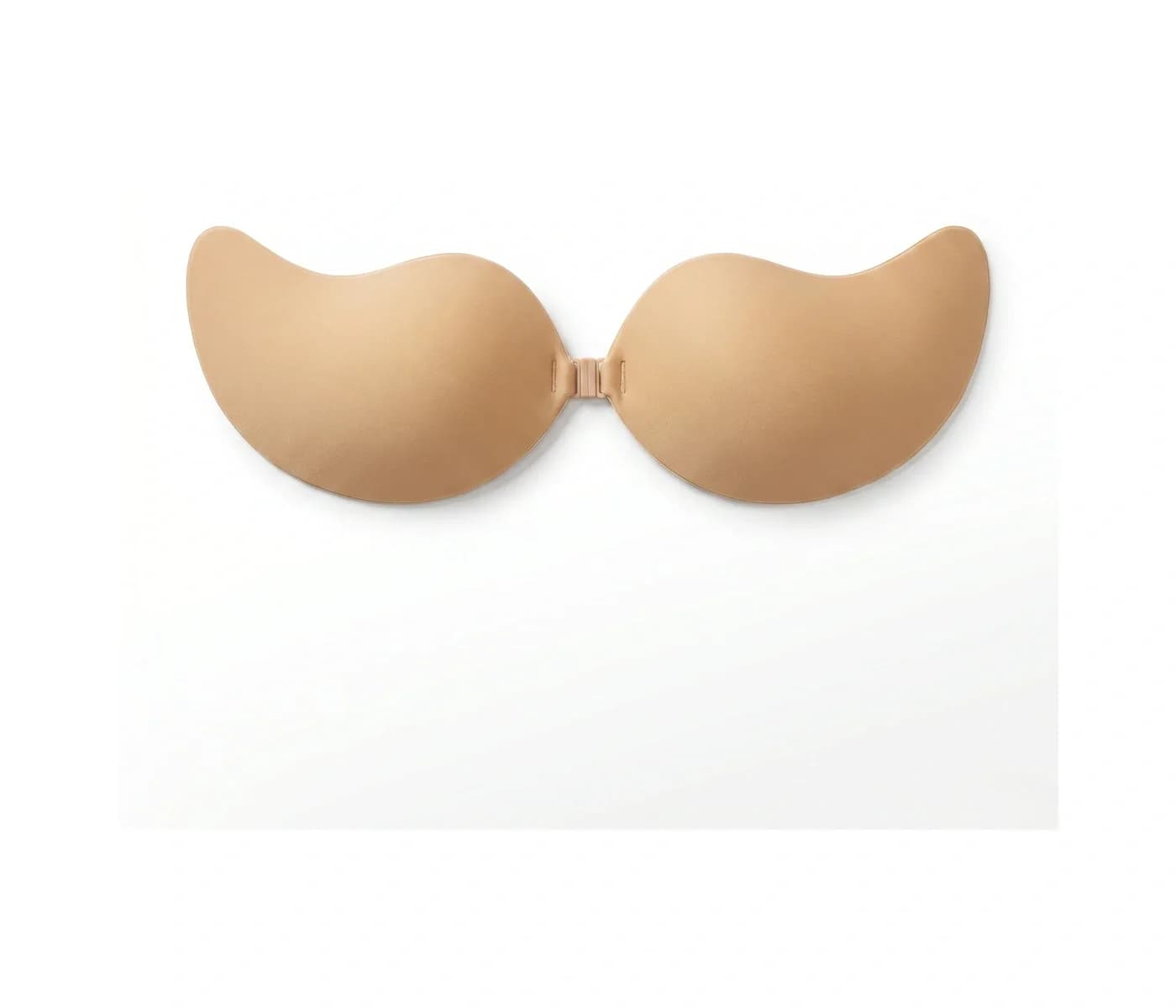 Nude adhesive bra with front closure