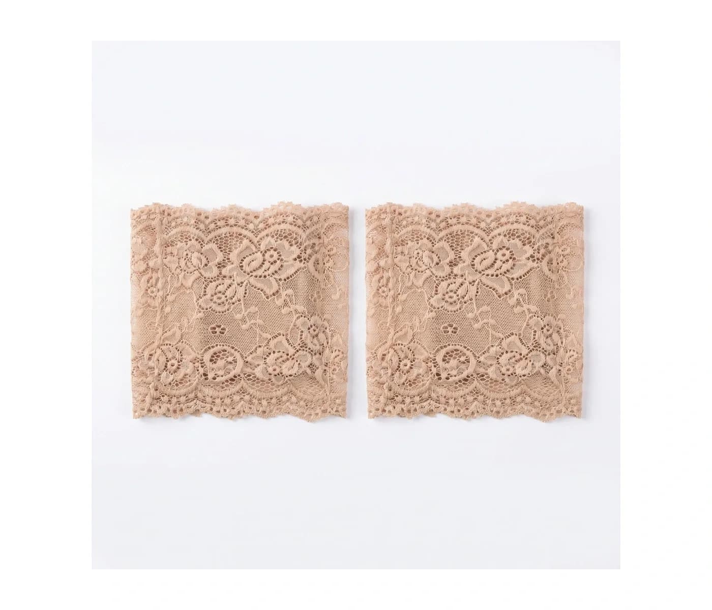Nude lace anti-chafe thigh bands with inner grip strips