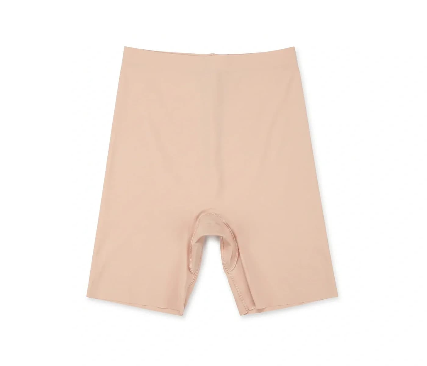Nude seamless shaping shorts with anti-chafe panel