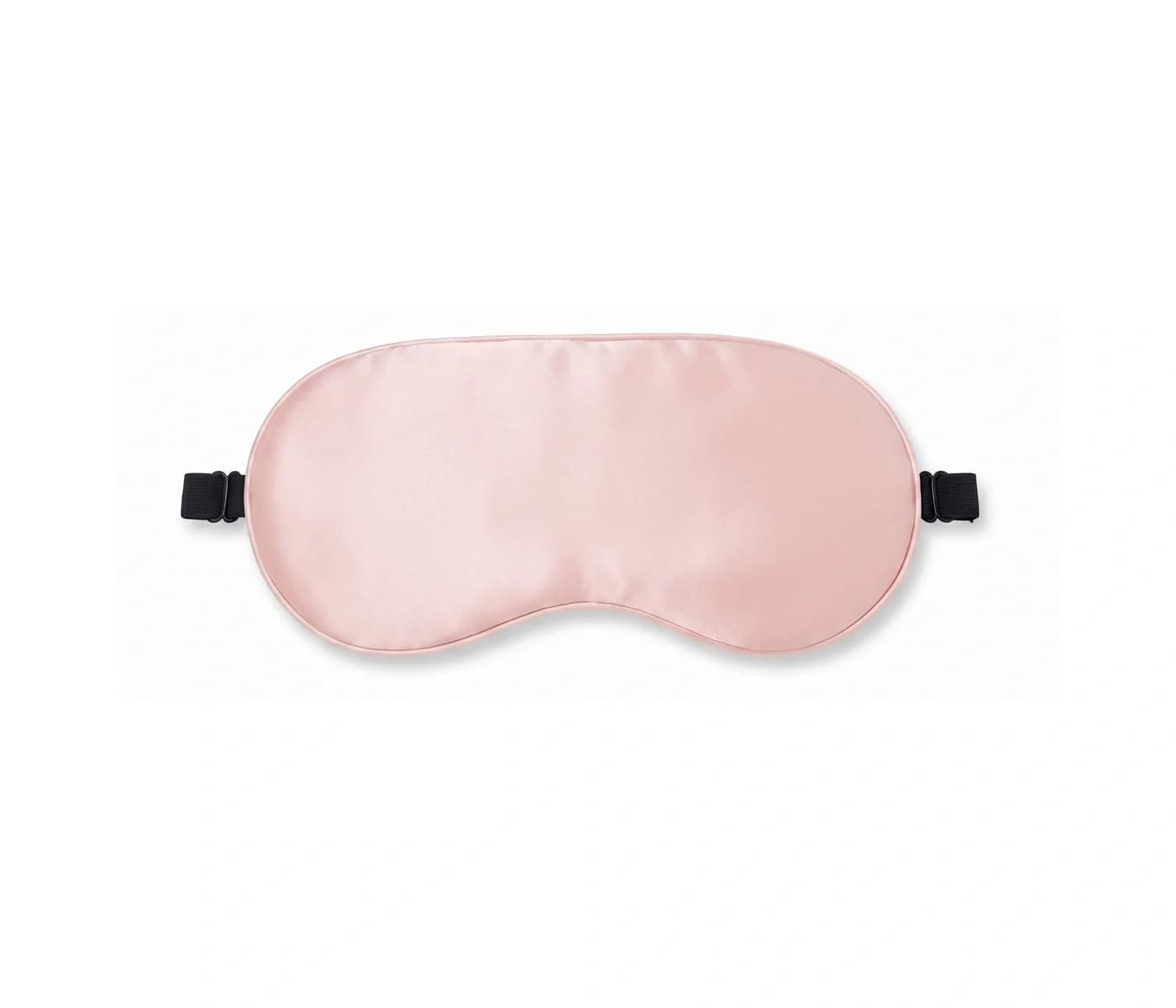 Blush contoured silk eye mask with adjustable strap