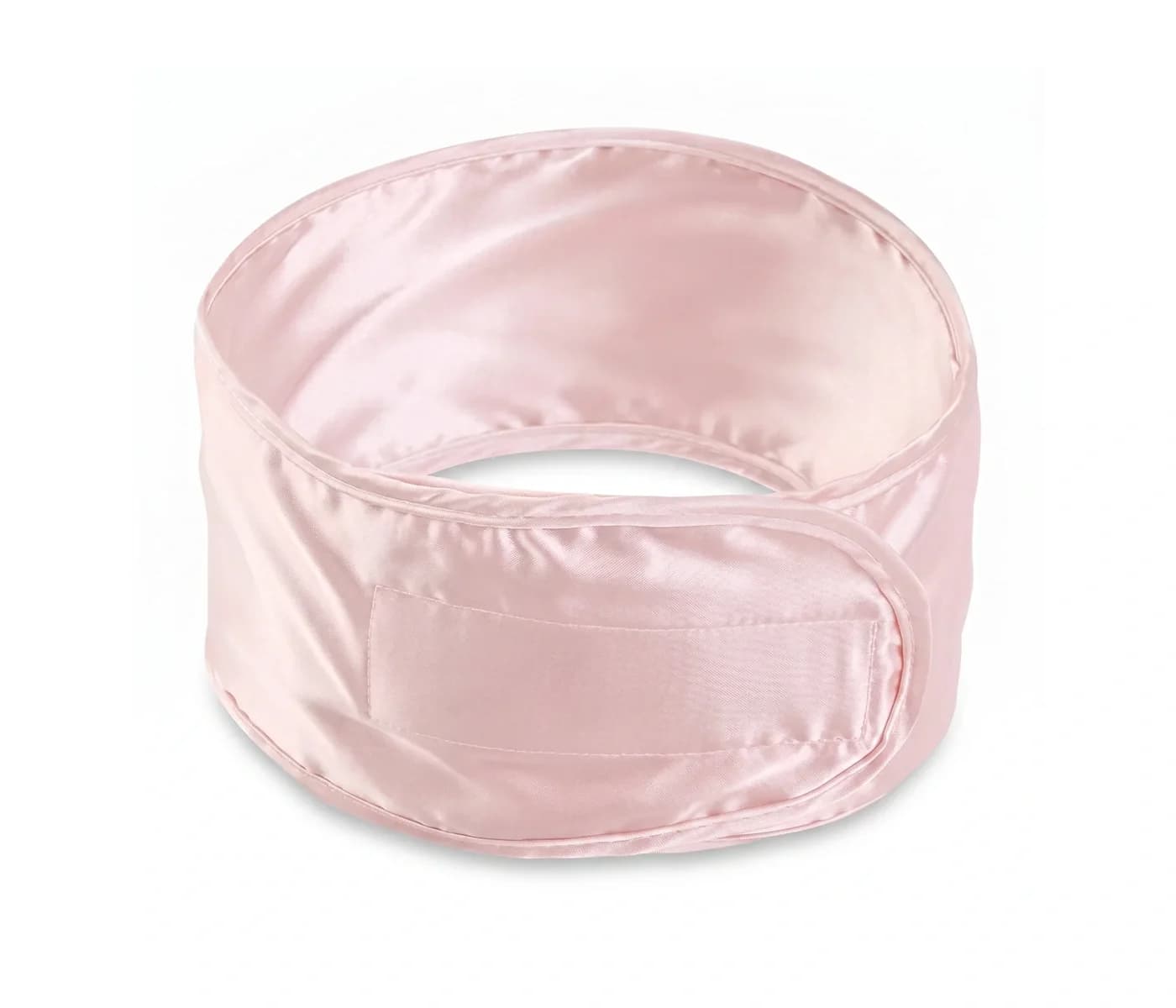 Blush wide silk skincare headband